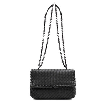 Bottega Veneta Intrecciato Napa Olympia Small Black Chain Shoulder Bag 158406718 [P]