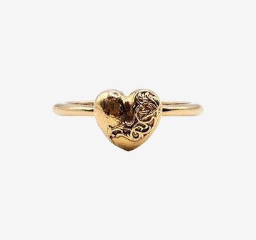 CHROME HEARTS 22K Herz Bubblegum Ring 14 Größe Gold 0819FSMD 158407267 [P]