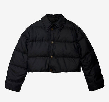 LOUIS VUITTON Monogram Crop Puffer Jacket Schwarz 0HS29D2W 158407637 [P]