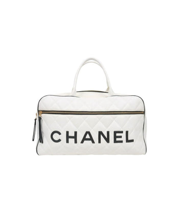 CHANEL White Boston Tote Bag 63546 158408131 [P]