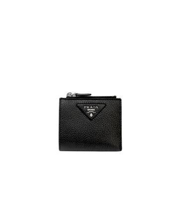 Prada Black Vitello Daino Bi-Fold Wallet 64051 158408215 [P]