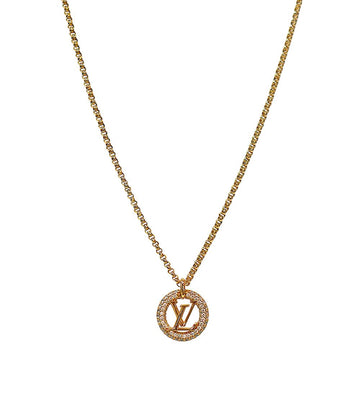 LOUIS VUITTON Louise by Night Gold Necklace 64749 158408419 [P]