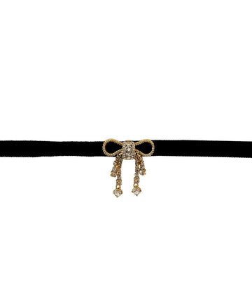 MIU MIU Schleifenvelours Choker Halskette 64016 158408437 [P]