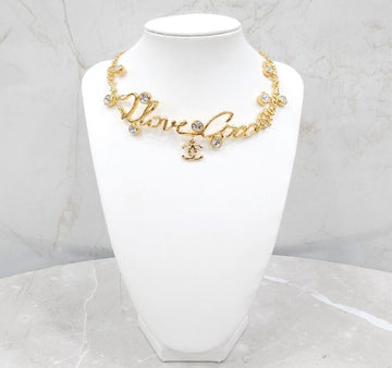 CHANEL クリスタルLOVEココチョーカーネックレス 151800715 [P]