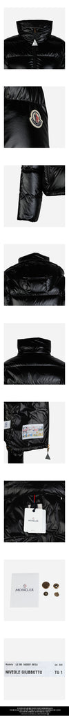 MONCLER 女性用フード付きパディングジャケット ブラック 1A00031 597EU 999 158410996 [P]