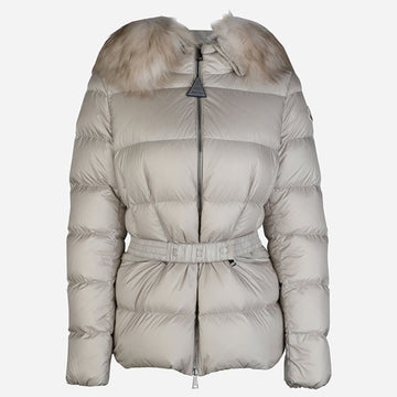 Moncler Women's Faux Fur Hooded Padding Jacket Beige 158410997 [P]
