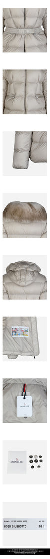 MONCLER Damen-Paddingjacke mit Pelzhut Beige 158410997 [P]