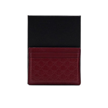Gucci Red Micro ssima GG Unisex Card Holder 476010 158412272 [P]