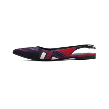 HERMES Seiden-Druck Lorena Slingback Damen Ballerinas aa65770 158412662 [P]