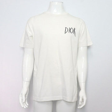Dior White Embroidered Logo Short Sleeve T-Shirt 943J602E0554 158414772 [P]