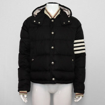 Thom Browne Down Jacket with Offset Band Black Nylon MJD061X 158414778 [P]