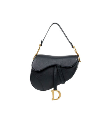 Dior Black Medium Saddle Bag 64654 158415208 [P]
