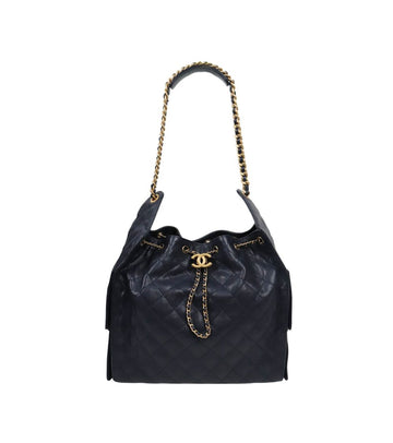 CHANEL Navy Medium Caviar 25 Bag Interior Chip 63863 158415212 [P]