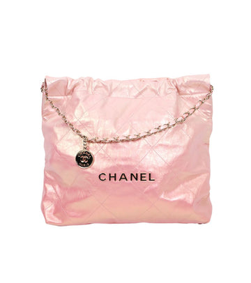 CHANEL Metallic Pink 22 Bag Chip 63469 158415211 [P]