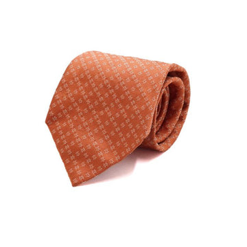 Celine Orange Triomphe Logo Silk Tie aa65916 158416875 [P]