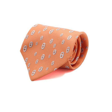 HERMES Chaîne d'Ancre Orange Schal Logo Seidenkrawatte aa65918 158417008 [P]
