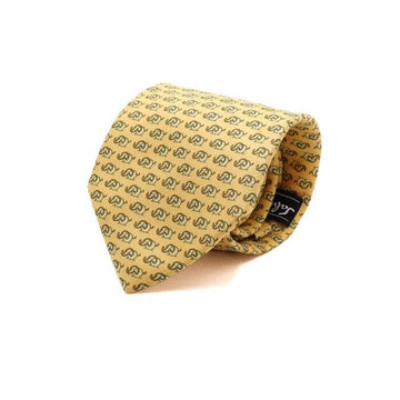 Salvatore Ferragamo Yellow Elephant Pattern 100% Silk Tie aa65942 158417009 [P]