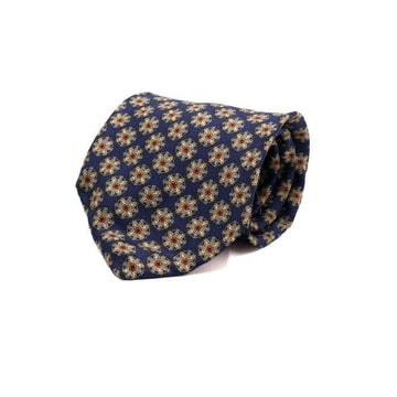 Dupont Navy Mandala Pattern 100% Silk Tie aa65930 158417021 [P]