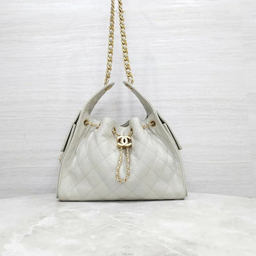 CHANEL Small Light Grey Caviar with Gold Hardware AS5293 158419910 [P]