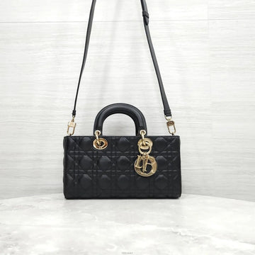 DIOR ミディアムバック ブラック カナージュ ラムスキン M0540ONGE 158420378 [P]