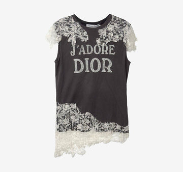 Dior Tank Top Ecru Lace Jersey R1M5X4LA 158430701 [P]