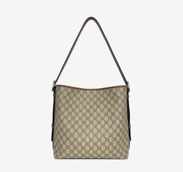 Gucci Unused 848881 GG Emblem Shoulder Bag Small Beige Ebony 5OHAO45E 158436737 [P]