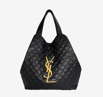 Saint Laurent ICARE Shopper Bag Maxi Black Lambskin 698651 158436793 [P]