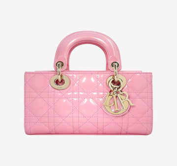 Dior Lady Small Tote Bag Pink Pearl Patent Cannage 2COQHR7O 158436834 [P]