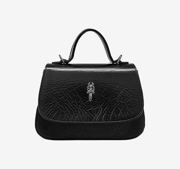 CHROME HEARTS Unused Dagger Leder Tote Bag Schwarz 158436887 [P]