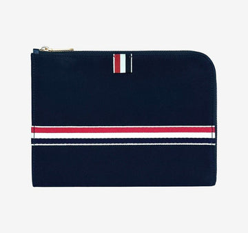 Thom Browne Three Stripes Fabric Clutch HZZMIF80 158437119 [P]