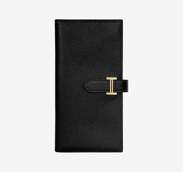 HERMES Lange Brieftasche W Prägung Schwarz mit Goldbeschlägen CG5VLFNM 158437646 [P]