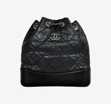 CHANEL Gabrielle Backpack Small Black 25 158437705 [P]