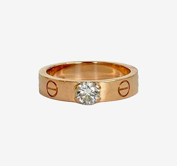 Cartier Love Solitaire Ring Rose Gold PD23U9MM 158437892 [P]