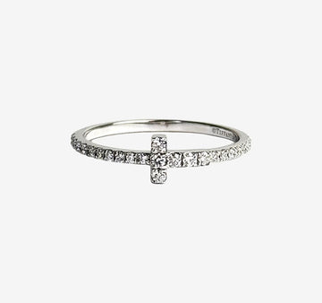 TIFFANY & CO T Drahtbandring 5 Größe Weißgold Diamant NE56SUYV 158438219 [P]