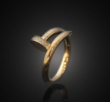 CARTIER 18k ジャストアンクルリング 18K イエローゴールド ダイヤ 49号 2.7MM 7305947015 87932355 [P]