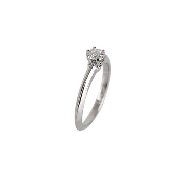 TIFFANY & CO Eingestellter Hochzeitsring Platin Diamant 0.31CT 12 Größe 1.6MM 7245365154 76894678 [P]