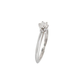 TIFFANY & CO Eingestellter Brautring Platin Diamant 0,30CT 9 Maß 1,8MM 7245450902 77076707 [P]