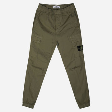 STONE ISLAND Cargo-Hose mit Wappen-Patch in Militärgrün 158412113 [P]