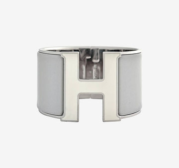 Hermes Click Clack Bracelet White & Silver 158437883 [P]
