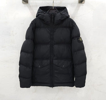 Stone Island Black Crinkle Nylon Badge Padding 811540723 154866018 [P]