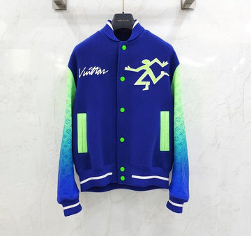 Louis Vuitton Mix Gradient Leather Varsity Jacket 130578190 [P]