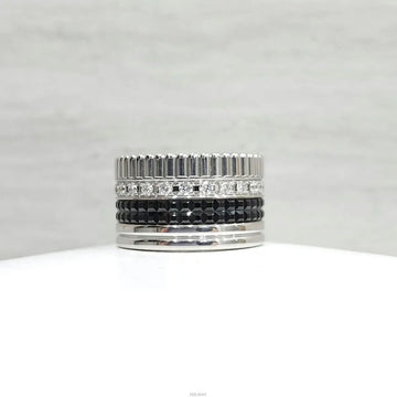 BOUCHERON Diamant Quattro Black Edition Ring Größe 50 JRG01782 158490024 [P]