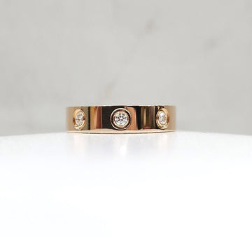 Cartier New Diamond 8P Loveband Ring Small 4MM Size 47 154162394 [P]