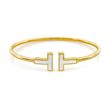 Tiffany & Co Wire Pearl Bracelet Bangle YG B1205C070 151517247 [P]