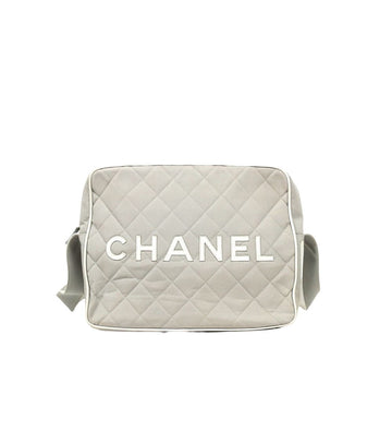 CHANEL Graue Stoff-Sportlinie Schultertasche 64776 158492714 [P]