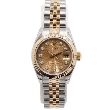 ROLEX 179173 18Kゴールドコンビ 10Pダイヤ ジュビリーモデル デイトジャスト 26mm レディースウォッチ aa65402 158493157 [P]