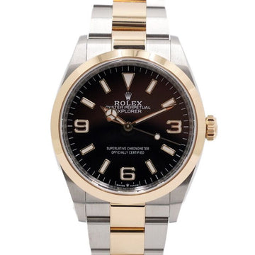 ROLEX 18K Goldkombination Explorer Oyster 36mm Stahl Herrenuhr 124273 158493175 [P]
