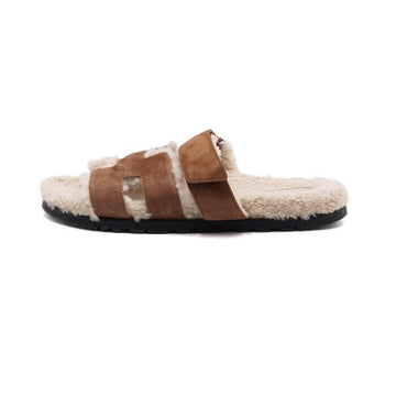 HERMES H Logo Suede Sandalen in Braun für Herren aa66035 158511431 [P]