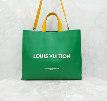 Louis Vuitton Tote Shopper MM Green M13982 155455719 [P]