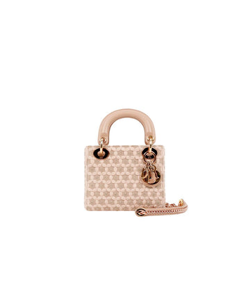 DIOR Mini Pink Satin Lady Tote Bag 65653 158515897 [P]